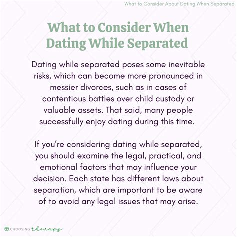 dating when separated